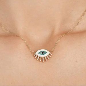 2/$10 NEW! Evil Eye Necklace Boho Hamsa Spiritual Rhinestone Cute Bohemian